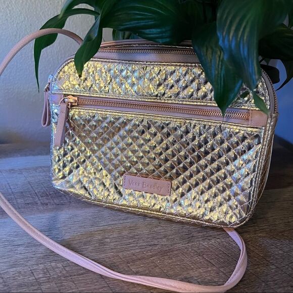 Vera Bradley Handbags - Vera Bradley rose gold crossbody bag